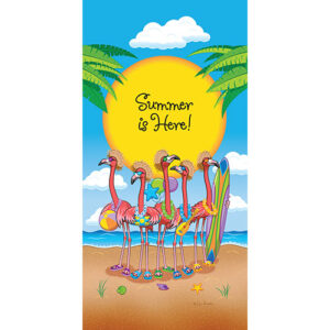 Flamingo Party Beach Towel